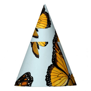 Chapeaux De Fêtes Papillons Monarque colorés Illustration Vintage