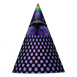 Chapeaux De Fêtes Parapluie violet & coeurs .7