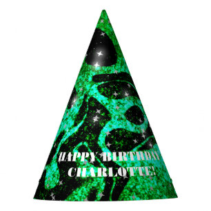Chapeaux De Fêtes Parties scintillant pétillante verte et cosmique