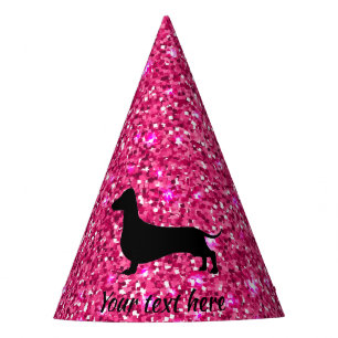 Chapeaux De Fêtes Parties scintillant rose Casquettes du parti Dachs
