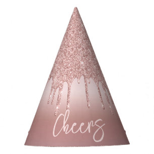 Chapeaux De Fêtes Parties scintillant Rose d'or du réveillon du Nouv
