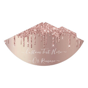 Chapeaux De Fêtes Parties scintillant rose Gold Blush Éclats Texte