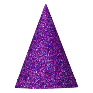 Chapeaux De Fêtes Parties scintillant violet imprimé midi de l'année