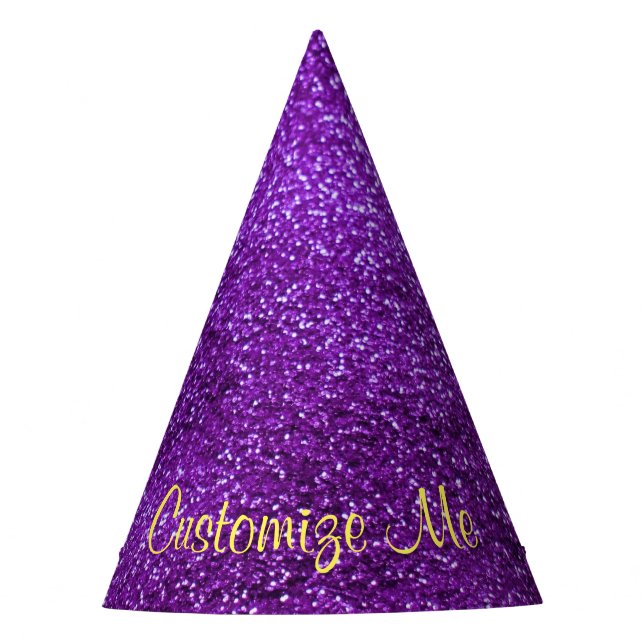 Chapeaux De Fêtes Parties scintillant violette (Devant)