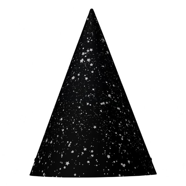 Chapeaux De Fêtes Parties scintillantes Stars2 - Noir argenté (Devant)