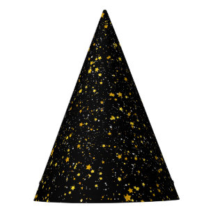 Chapeaux De Fêtes Parties scintillantes Stars3 - Noir d'or