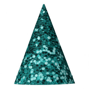 Chapeaux De Fêtes Parties scintillantes turquoises chics de Faux