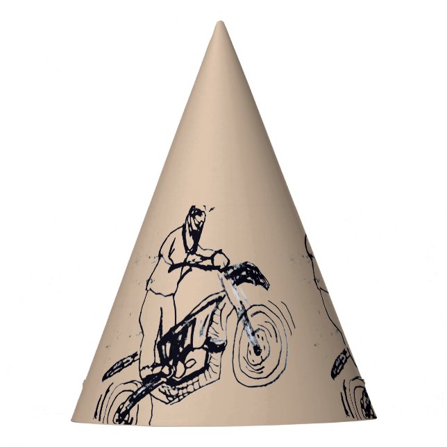 Chapeaux De Fêtes Party hat for Kids with dirt bike (Devant)