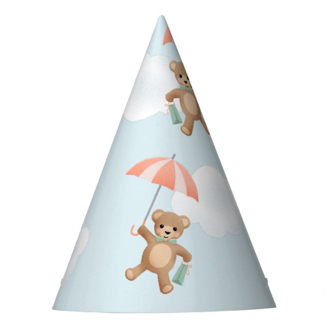 Chapeaux De Fêtes Pastel Classic Teddy Bear Pêche Bleu (Devant)