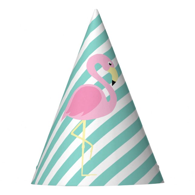 Chapeaux De Fêtes Pastel Pink Flamant rose Pool Party Anniversaire (Devant)