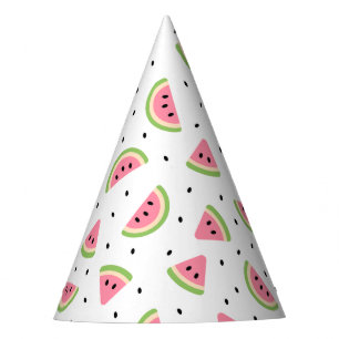 Chapeaux De Fêtes Pastèque rose, Graines de pastèque, Motif d'été