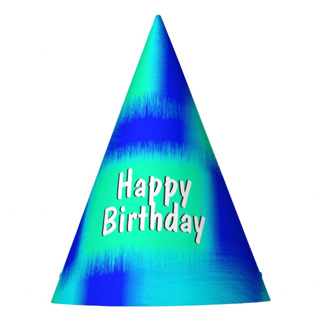 Chapeaux De Fêtes Patchwork bleu et vert (Devant)