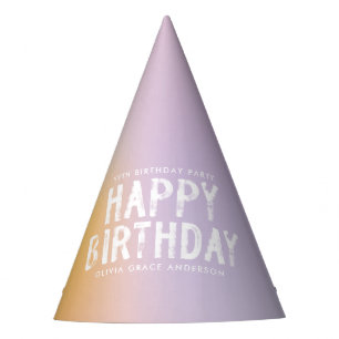 Chapeaux De Fêtes Pâte moderne arc-en-ciel rose eau fête d'anniversa