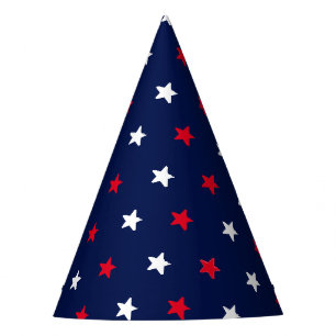 Chapeaux De Fêtes Patriotique rouge bleu marine étoiles motif