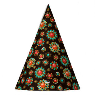 Chapeaux De Fêtes Pattern de Ethnic Brooches Seamless