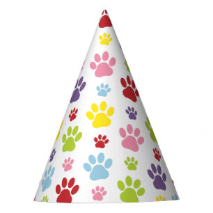 Chapeaux De Fêtes Paws colorés, Motif Paw, Paws de chien, Empreintes