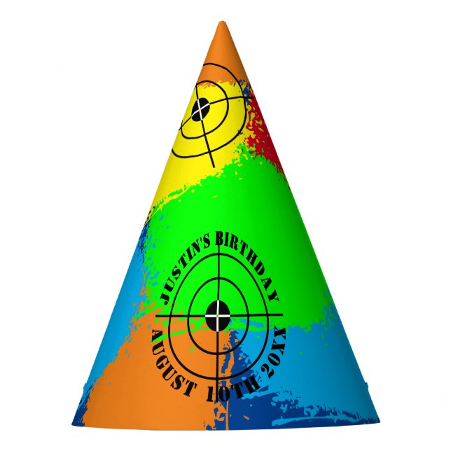 Chapeaux De Fêtes Peinture colorée casquettes de fête d'anniversaire (Devant)