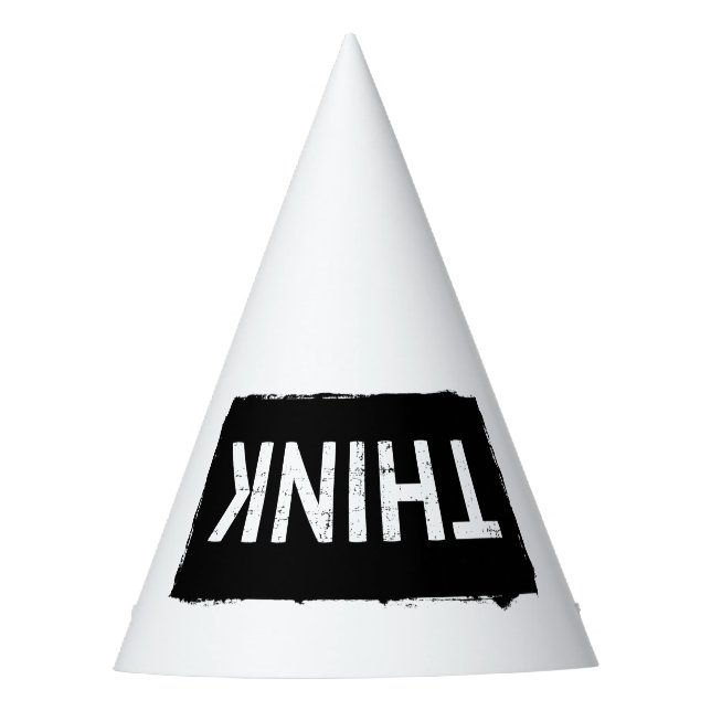 Chapeaux De Fêtes PENSEZ... Drôle Dumb Nerdy Stupid Dunce Casquette (Devant)