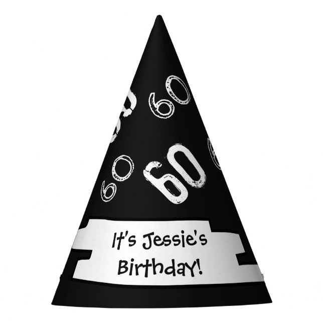 Chapeaux De Fêtes Personnalisé 60e anniversaire Casquette de la fête (Devant)