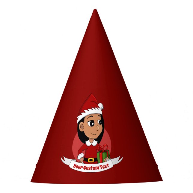Chapeaux De Fêtes Personnalisé Noël fille casquette de la fête (Devant)