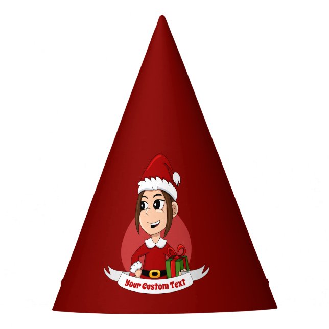 Chapeaux De Fêtes Personnalisé Noël fille casquette de la fête (Devant)