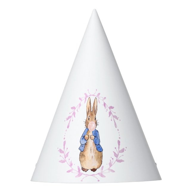 Chapeaux De Fêtes Peter le lapin soufflant rose bulle gomme (Devant)