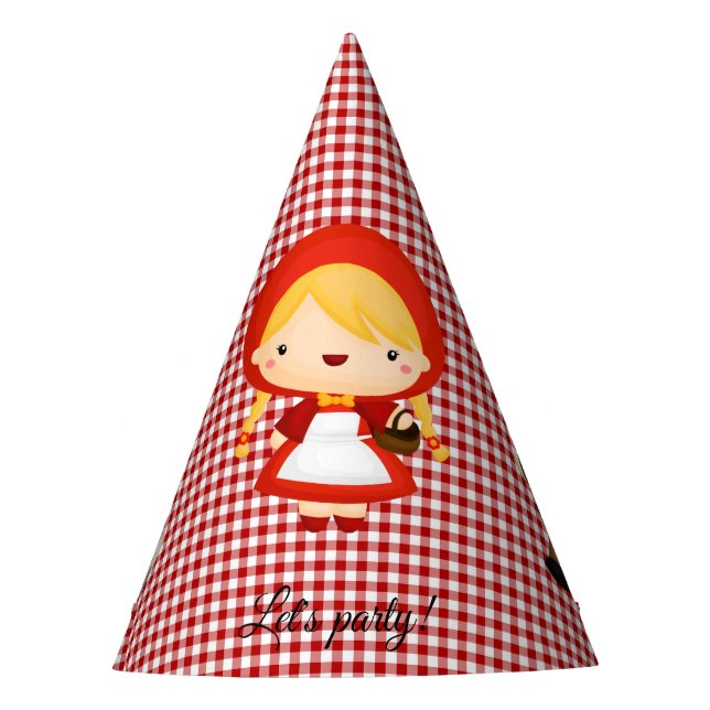 Chapeaux De Fêtes Petit chaperon rouge sur En vichy rouge (Devant)