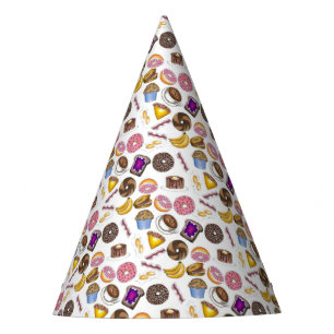 Chapeaux De Fêtes Petit-déjeuner Brunch Nourriture Bagel Donut OEufs