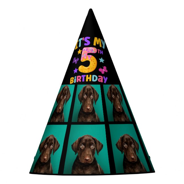 Chapeaux De Fêtes Photo de chien personnalisé Casquette de fête de 5 (Devant)