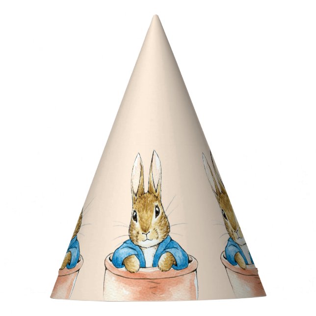 Chapeaux De Fêtes Pierre le lapin assis dans un pot (Devant)