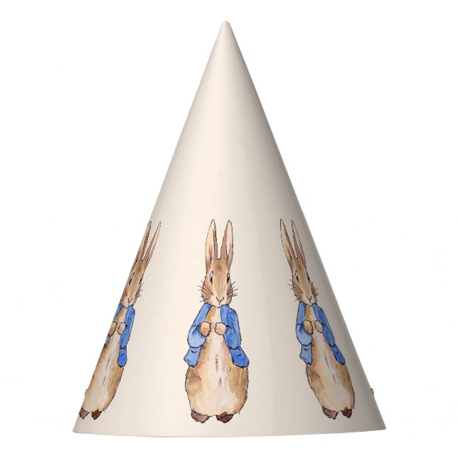 Chapeaux De Fêtes Pierre le lapin avec arrière - plan beige (Devant)