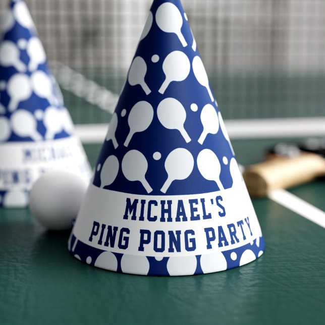 Chapeaux De Fêtes Ping Pong Paddle Motif Casquette (Ping pong party? Here is the paper hat for you. Just add your name)