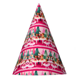 Chapeaux De Fêtes Pink Christmas Nutcracker Ballerina Anniversaire d