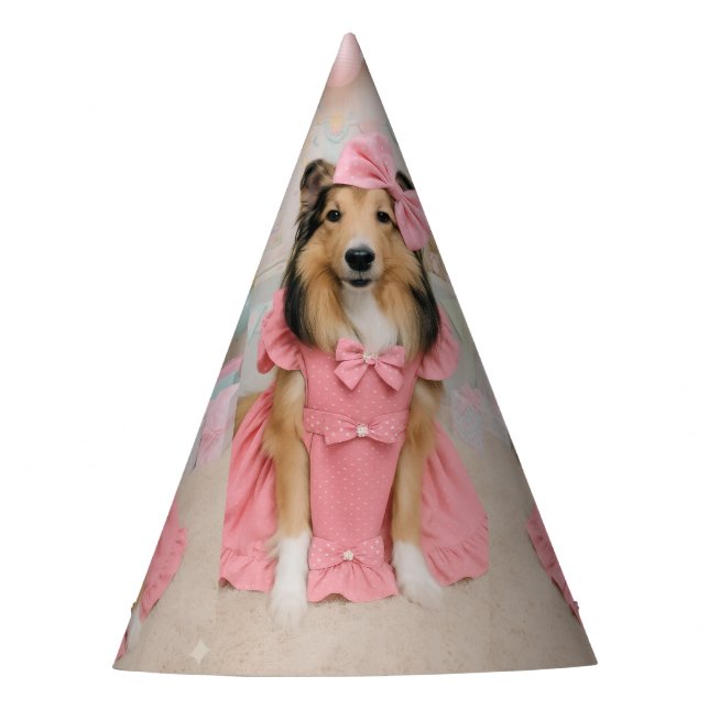 Chapeaux De Fêtes Pink Dress Sheltie (Devant)