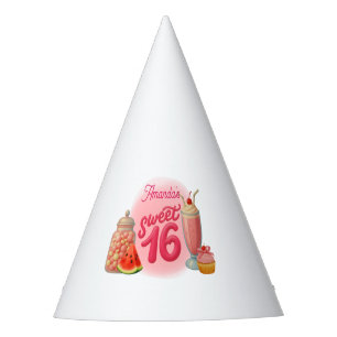 Chapeaux De Fêtes Pink Sweet Sixteen Birthday Party Hats