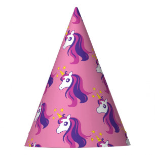 Chapeaux De Fêtes Pink unicorn fille's Birthday casquette corne de p