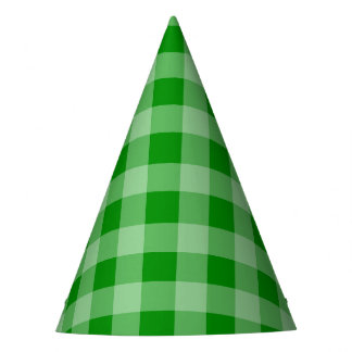 Chapeaux De Fêtes Pique-nique Été Vert Party à carreaux