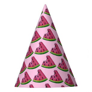 Chapeaux De Fêtes Pique-nique Pink Green Watermelon Slice Anniversai
