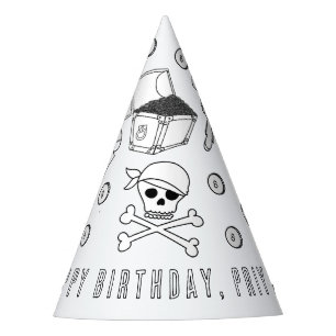 Chapeaux De Fêtes Pirate Birthday Party - Couleur votre propre Casqu