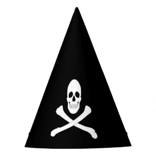 Chapeaux De Fêtes Pirate Party (Crâne et os croisés) (Jolly roger)