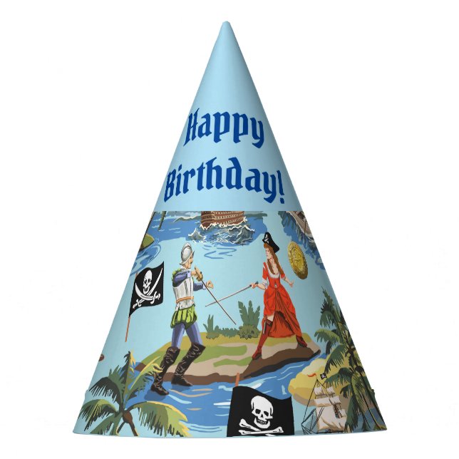 Chapeaux De Fêtes Pirates Joyeux anniversaire (Devant)