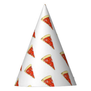 Chapeaux De Fêtes Pizza Party Fromage Pepperoni Pie tranche Pizzeria