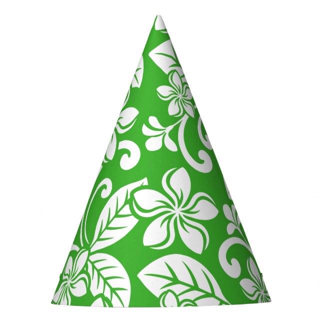 CHAPEAUX DE FÊTES PLUMÉRIE DE L'ÎLE (VERT DE CITRUS) (Devant)