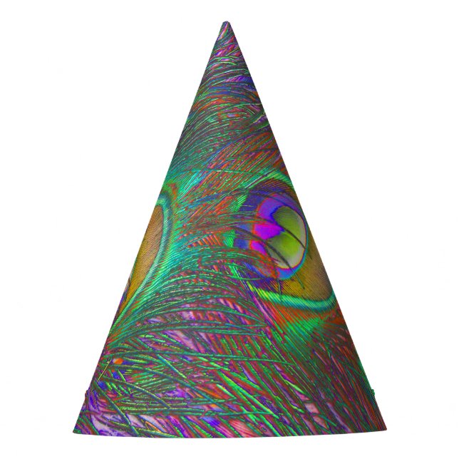 Chapeaux De Fêtes Plumes Peacock Tinsel de Noël (Devant)