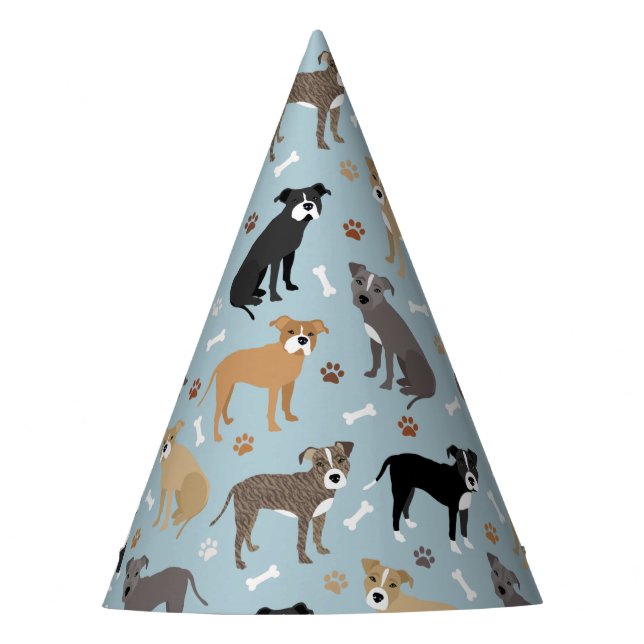Chapeaux De Fêtes Poches et os Pitbulles (Devant)