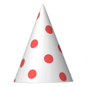 Chapeaux De Fêtes Point Polka rouge sur le Casquette du parti rose