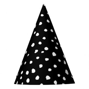 Chapeaux De Fêtes Points dalmatiens, Zones dalmatiennes, Noir et Bla