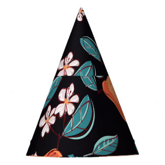 Chapeaux De Fêtes Poires juteuses : motif de fruits dessiné à la mai