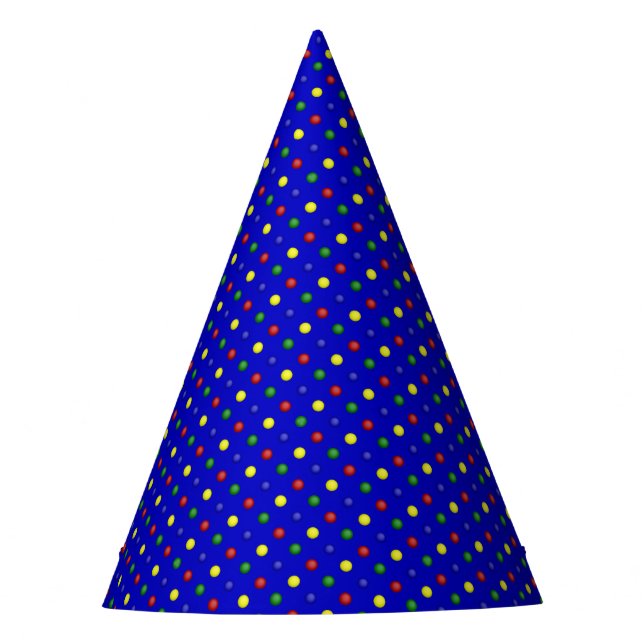 Chapeaux De Fêtes Pois principal - Bleu PAPIER CASQUETTES (Devant)