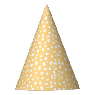 Chapeaux De Fêtes Polka jaune mignon point minimum Anniversaire